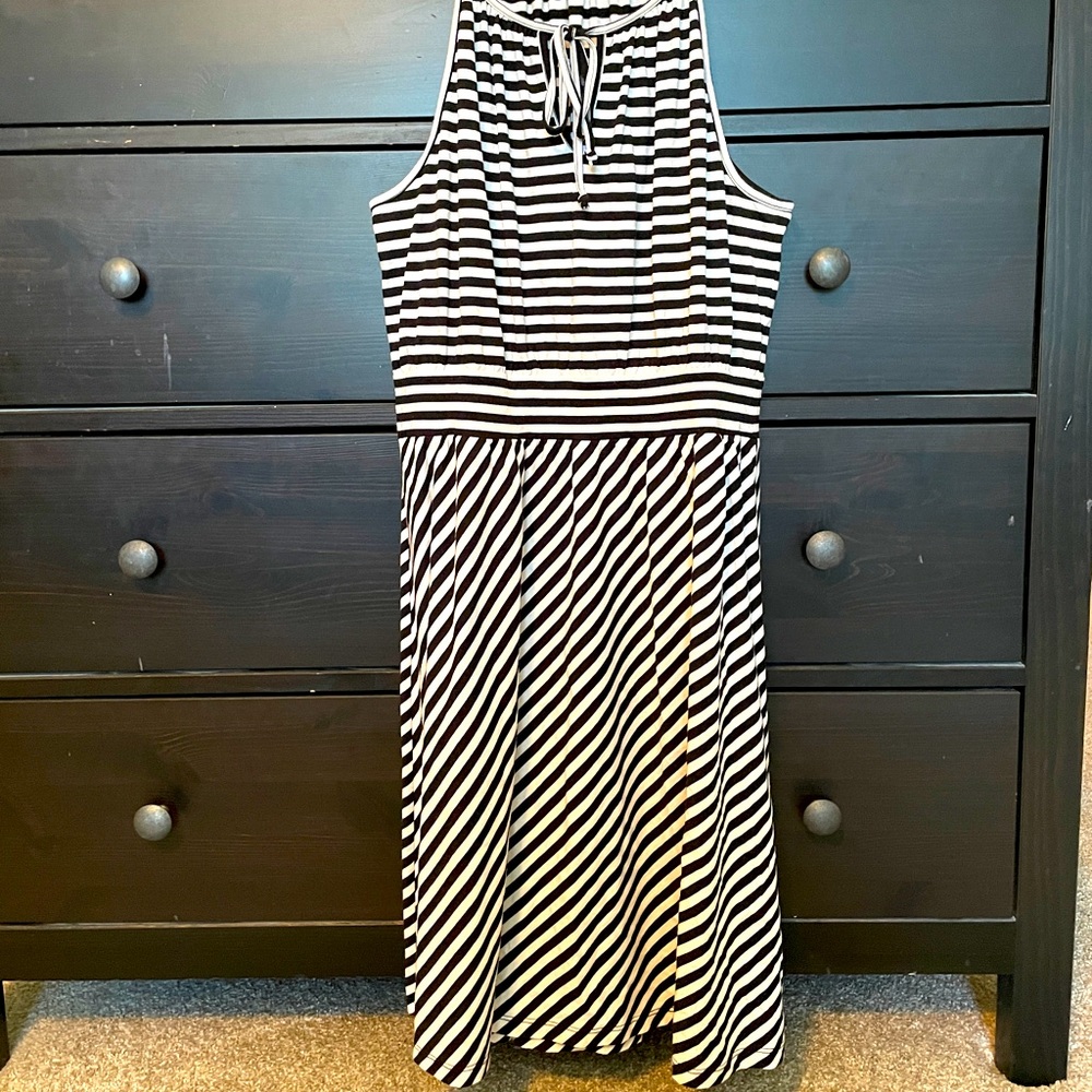 Black and White Striped Sundress